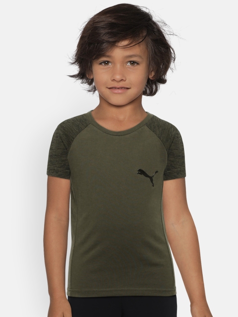 

Puma Boys Black Solid Round Neck T-shirt