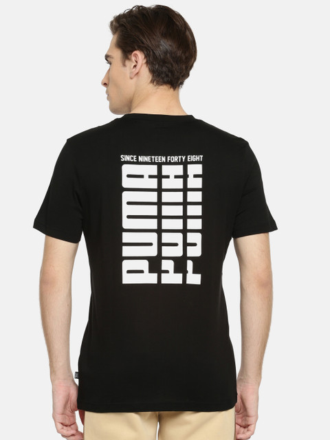 

Puma Men Black Printed Rebel Up Basic T-shirt