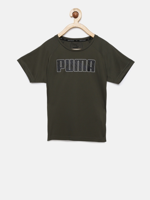 

Puma Boys Brown Printed Round Neck T-shirt