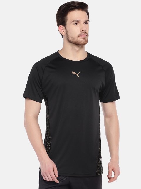 

Puma Men Black Printed Round Neck T-shirt