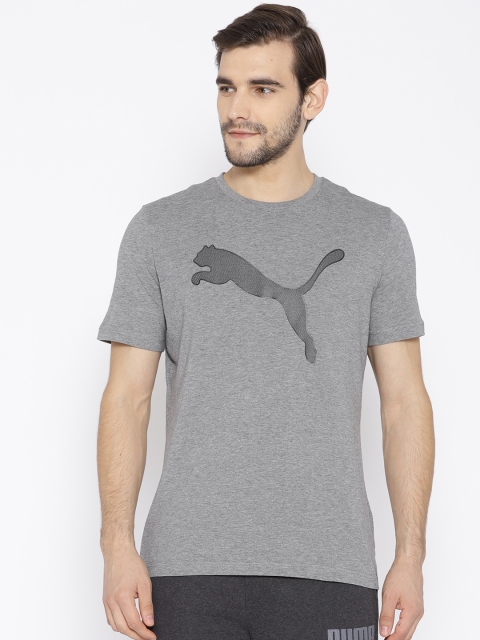 

Puma Men Grey Melange Printed P48 Modern Sports T-shirt