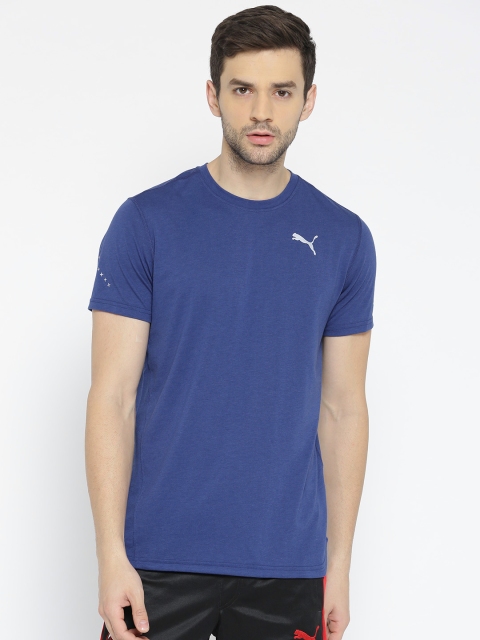 

Puma Men Blue Solid Round Neck T-shirt