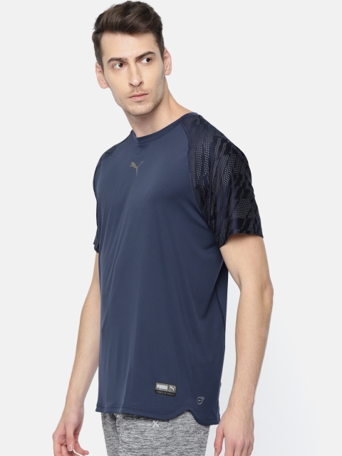 

Puma Navy VENT Graphic DRY-CELL Solid T-shirt, Navy blue