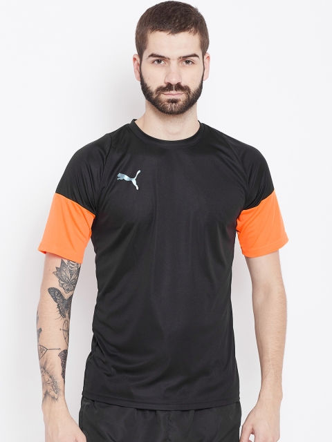 

Puma Men Black Solid FTBLNXT Round Neck Football T-shirt