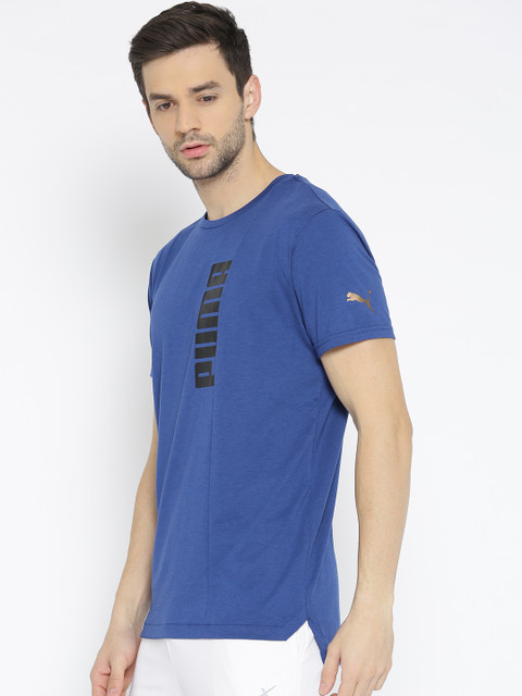 

Puma Men Blue Solid Round Neck T-shirt
