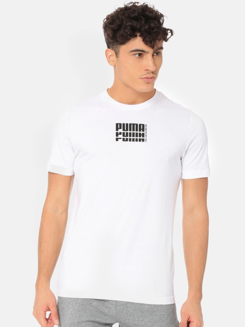 

Puma Men White Printed Rebel Up Round Neck T-shirt