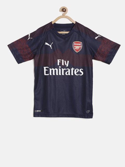 

Puma Kids Navy Blue Printed Arsenal FC AWAY Shirt Replica SS V Neck T-Shirt