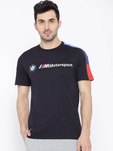 

Puma Men Black BMW MMS T7 Solid T-shirt