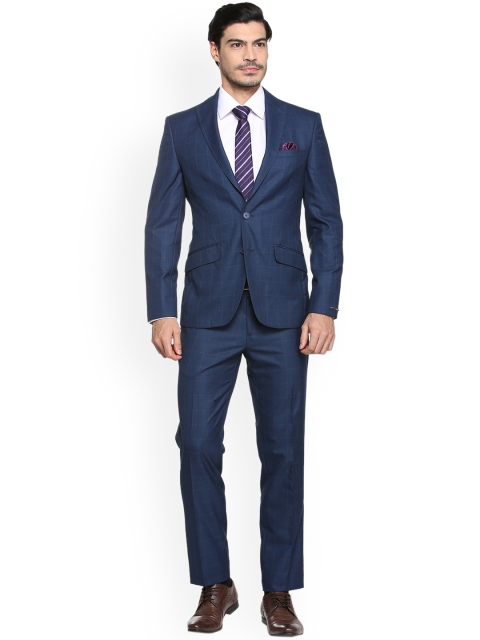 

Peter England Elite Men Blue Slim Fit Single Breasted Formal Suit