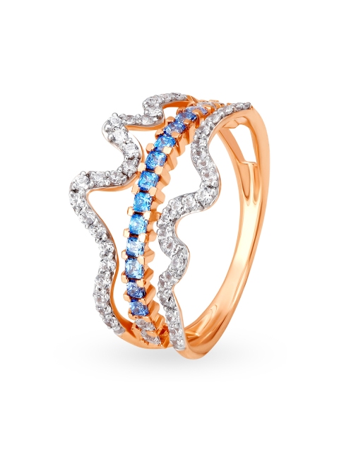 

Mia Glam by Tanishq 14KT Rose Gold Cubic Zirconia Finger Ring
