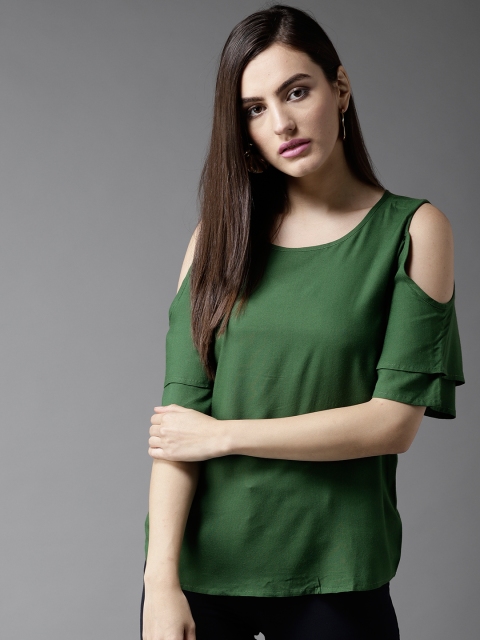 

HERE&NOW Women Green Solid Top