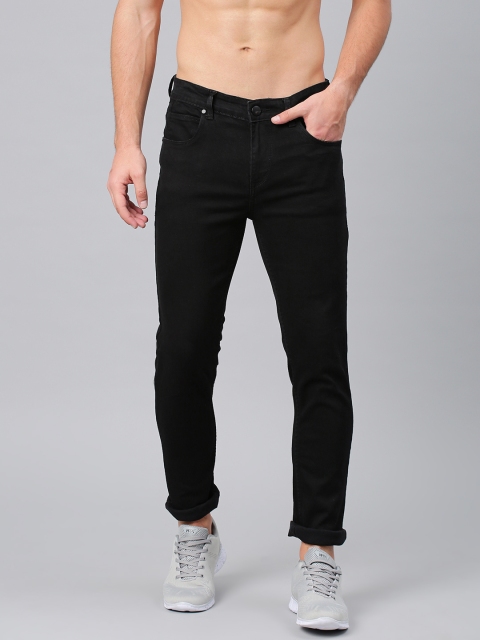 

HRX by Hrithik Roshan Men Black Skinny Fit Mid-Rise Clean Look Stretchable Jeans
