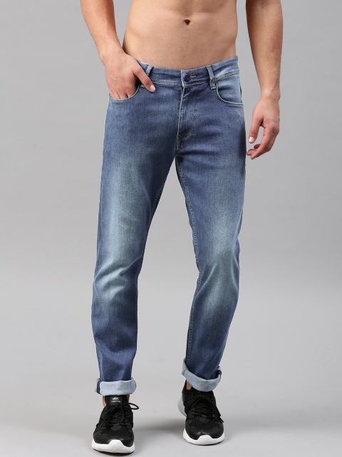 

HRX by Hrithik Roshan Men Blue Slim Fit Mid-Rise Clean Look Stretchable Jeans