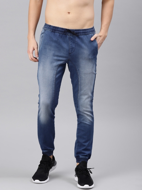 

HRX by Hrithik Roshan Men Blue slim Fit Jogger Mid-Rise Clean Look Stretchable Jeans