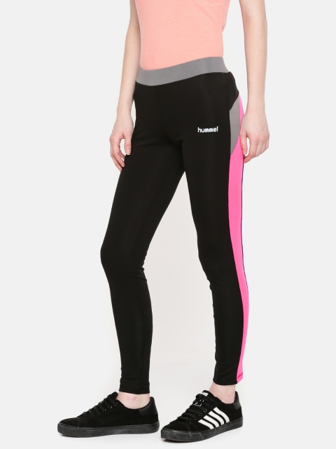 

hummel Women Black & Grey Colorblocked DELMA Training Tights
