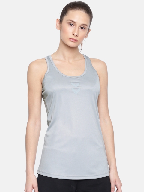 

hummel Women Blue Solid Tank Dry Zone Training Tank Top