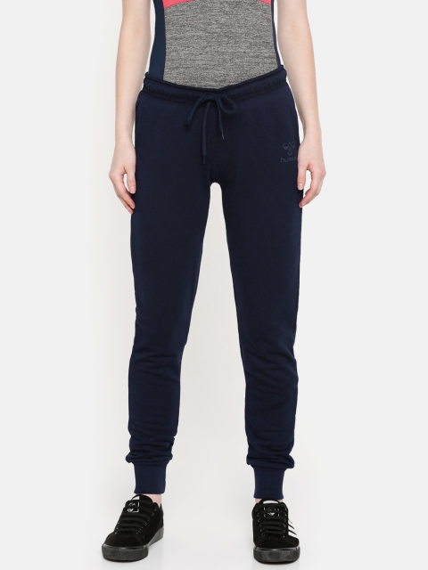 

hummel Women Navy Blue Solid Joggers