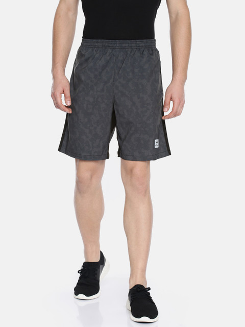

hummel Men Grey Printed Regular Fit Sports Shorts