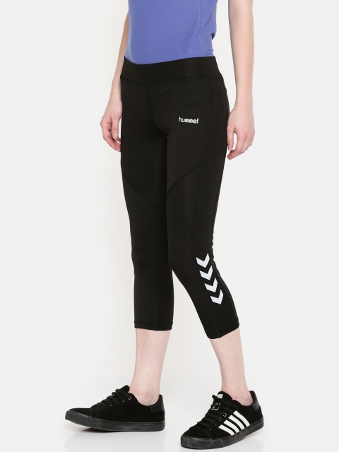 

hummel Women Black Solid PENNY 3/4th Length Tights