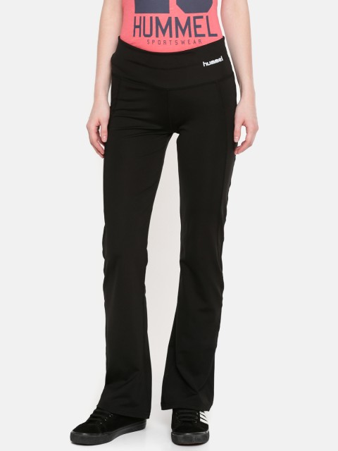 

hummel Women Black TANYA LONG SS18 Solid DRY-ZONE Training Tights