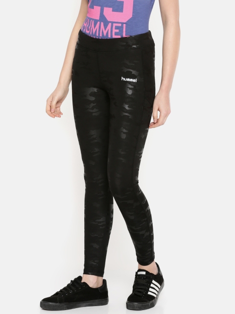 

hummel Women Black Printed LONDA Training Tights