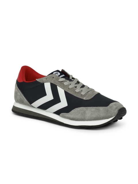 

hummel Men Navy Blue & Grey Colourblocked HELSINKI Sneakers