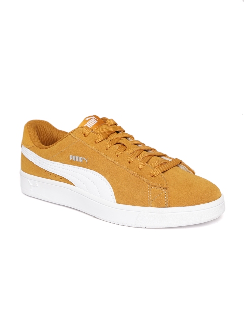 

Puma Men Mustard Brown Court Breaker Derby Casual Sneakers