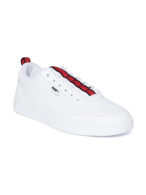 

Puma Men White Court Breaker Flag Leather Sneakers
