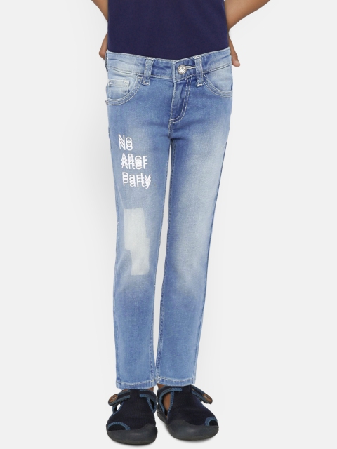 

United Colors of Benetton Boys Blue Slim Fit Mid-Rise Clean Look Stretchable Jeans