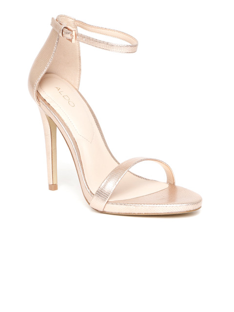 

ALDO Women Rose Gold Toned Solid Heels