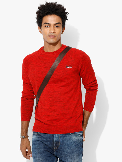 

Superdry Men Red Striped Sweater