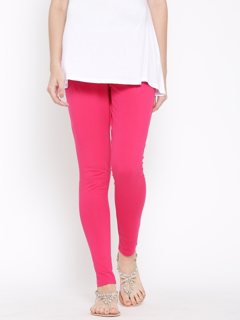 

W Pink Ankle-Length Maternity Leggings