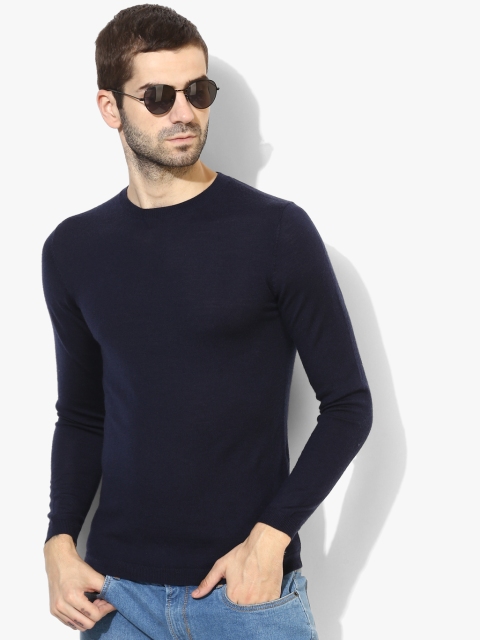

Superdry Men Navy Blue Solid Sweatshirt