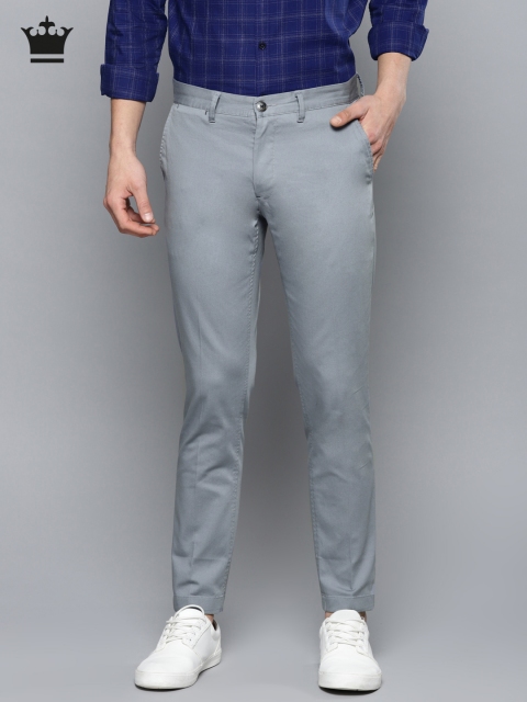 

Louis Philippe Sport Men Grey Tapered Fit Solid Chinos