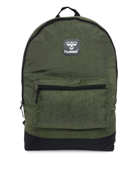 

hummel Unisex Olive Green Solid Backpack
