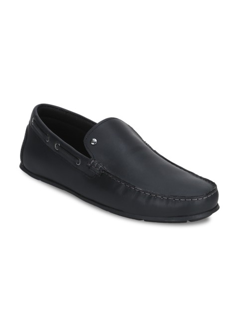 

Red Tape Men Black Leather Loafers
