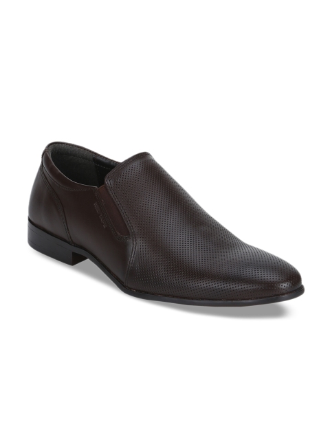 

Red Tape Men Brown Formal Leather Slip On Shoes