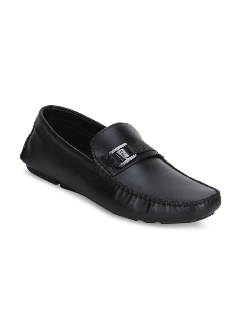 

Red Tape Men Black Leather Driving Shoes