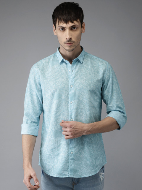 

Bene Kleed Men Blue Slim Fit Printed Casual Shirt