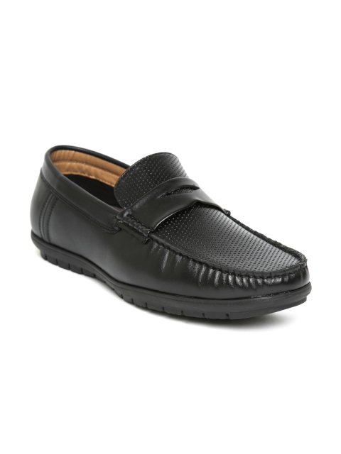 

San Frissco Men Black Textured Loafers