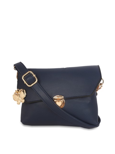 

Butterflies Navy Blue Solid Sling Bag