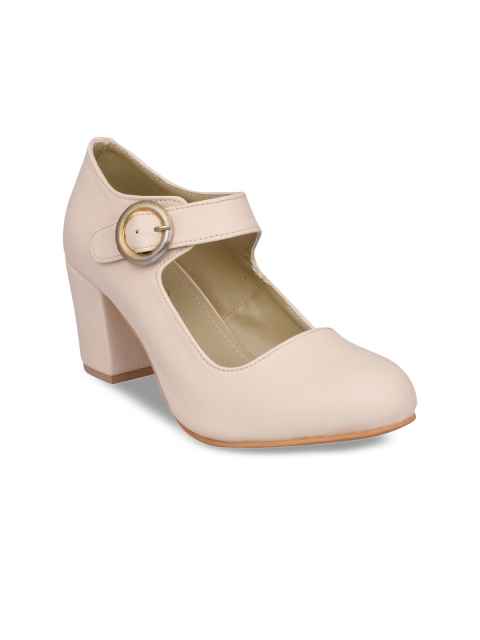 

pelle albero Women Cream-Coloured Solid Pumps