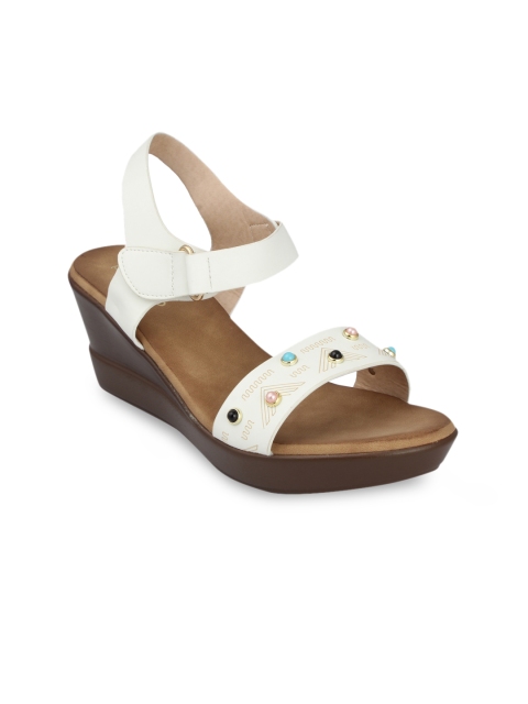 

pelle albero Women White Solid Sandals