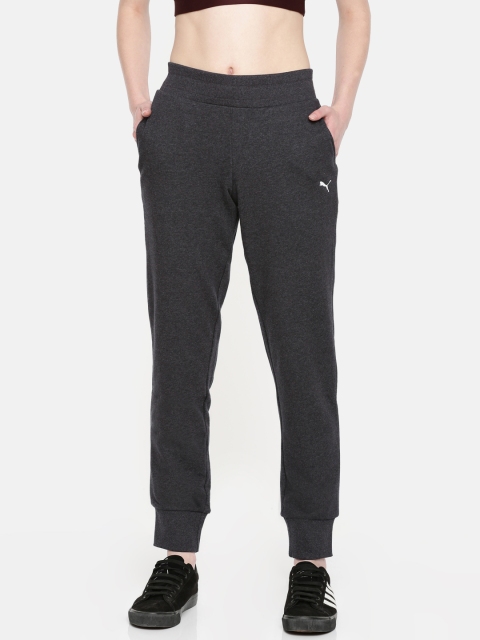 

Puma Women Charcoal Grey ESS Sweat Pants Closed TR Joggers