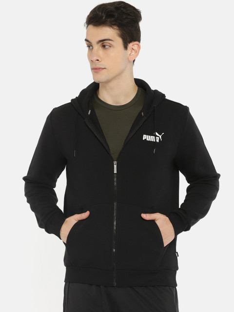 

Puma Men Black ESS FZ Solid Hooded Sweatshirt