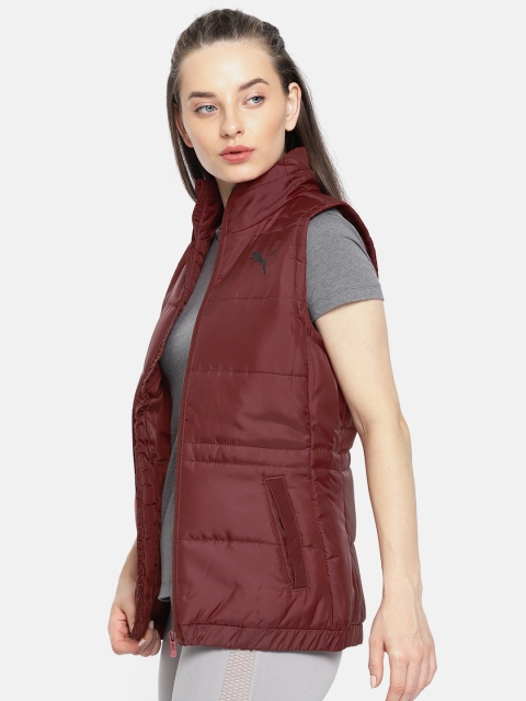 

Puma Women Maroon Solid ESS Padded Jacket