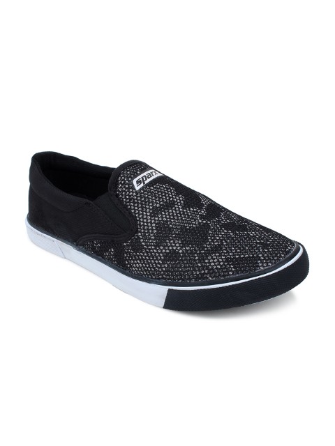 

Sparx Men Black Slip-On Sneakers
