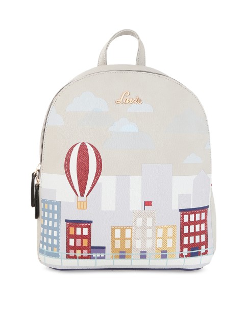 

Lavie Women Grey Solid Backpack