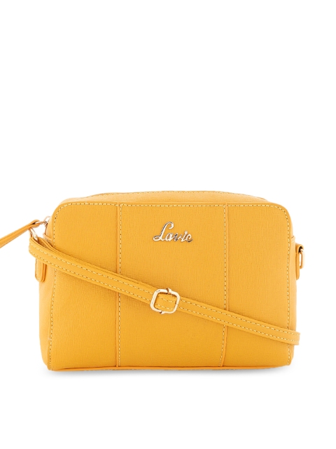

Lavie Yellow Textured Sling Bag