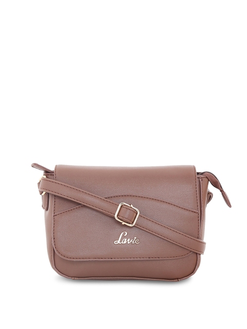 

Lavie Brown Solid Sling Bag